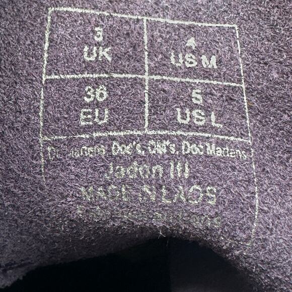 Dr. Martens Women's Jadon III Rick Purple Pisa Leather Platform Boots Size 5 - Picture 11 of 11